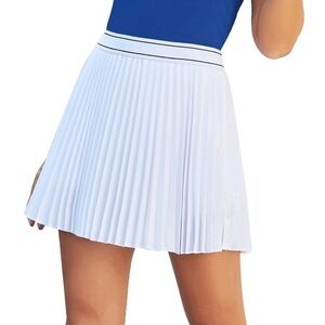 Jack Smith Pleated Mini Skirt/Skort Women’s Large White NWT Tenniscore